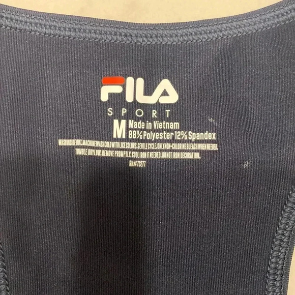 Fila Sport Racer Midnight Blue Performance Tank Top TruDry Running Shirt Size M - Picture 2 of 7